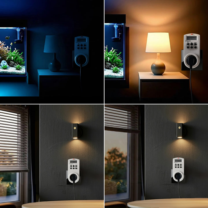 Maclean digital timer, f. random, timer, 10 prog., max 156 programs, German socket, 3600W, MCE05G