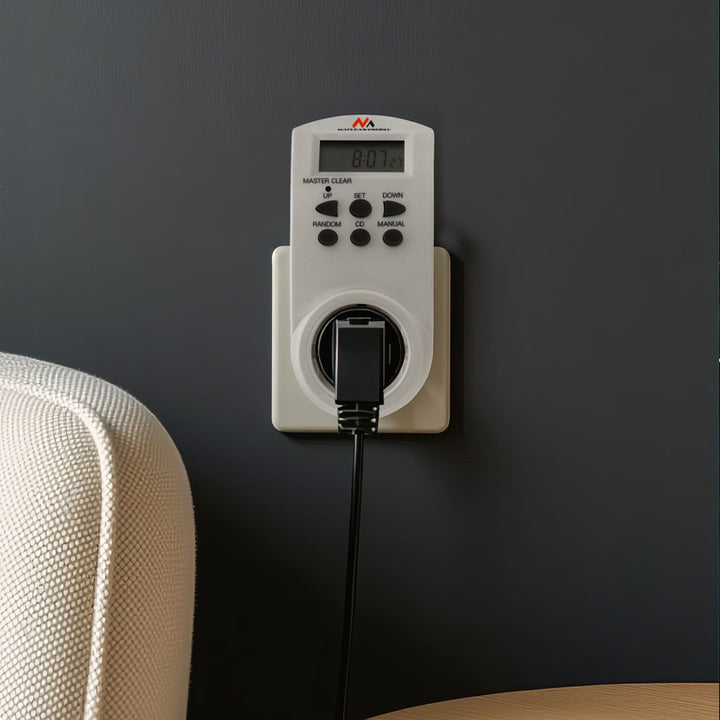 Maclean digital timer, f. random, timer, 10 prog., max 156 programs, German socket, 3600W, MCE05G