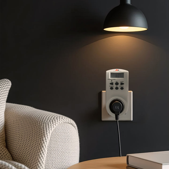 Maclean digital timer, f. random, timer, 10 prog., max 156 programs, German socket, 3600W, MCE05G