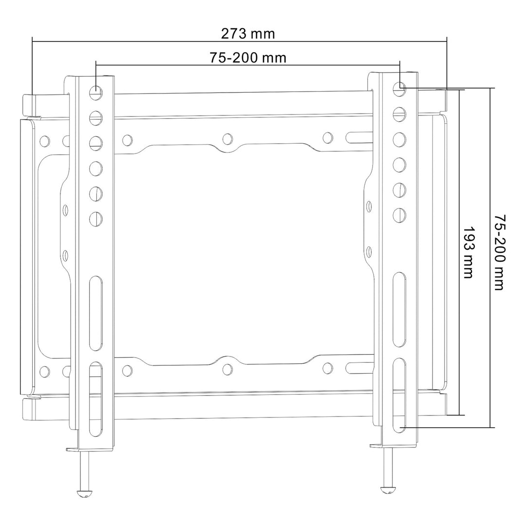 Cabletech 13-42" TV wall mount black