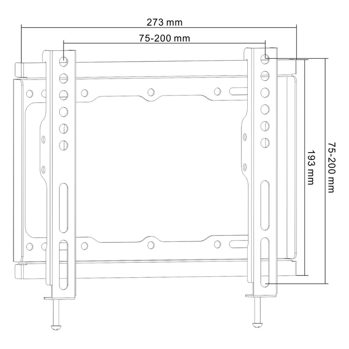 Cabletech 13-42" TV wall mount black