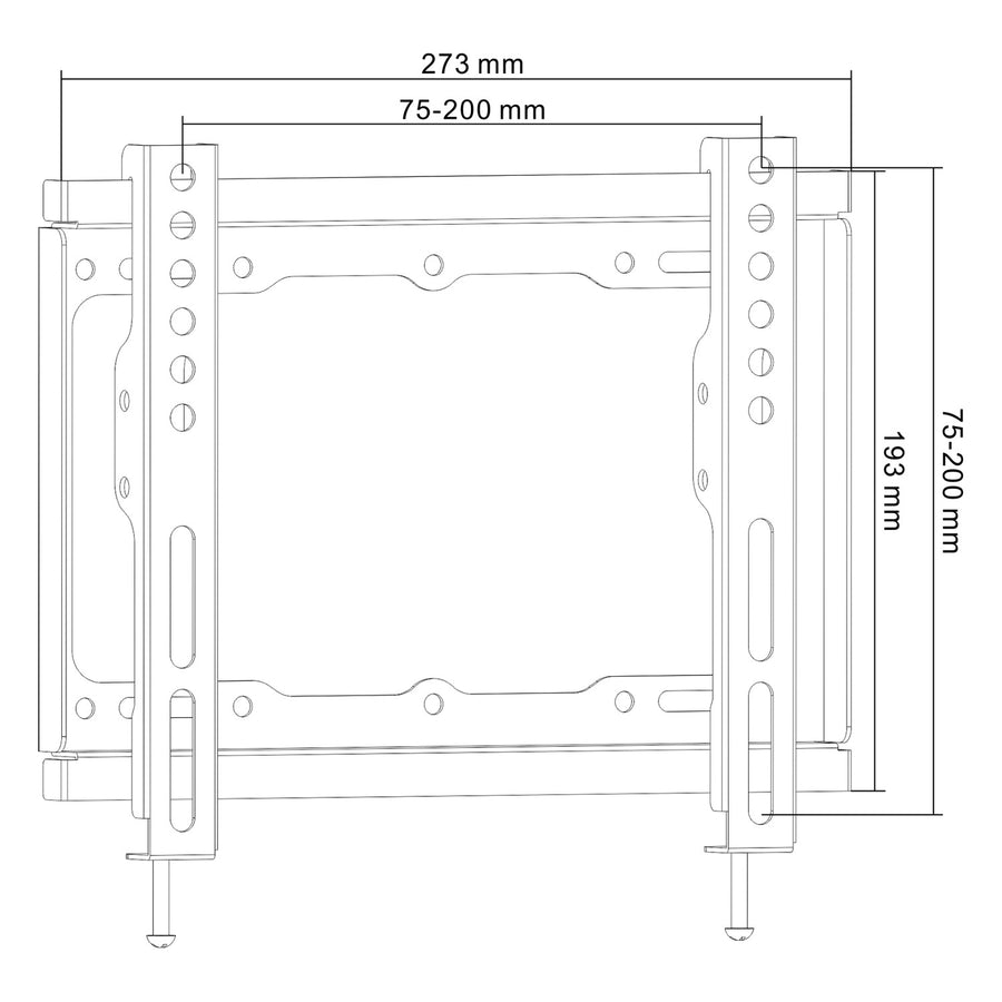 Cabletech 13-42" TV wall mount black