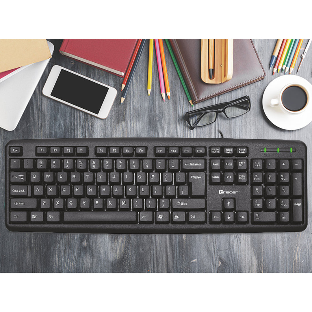 Tracer keyboard, membrane, black, USB, Maverick