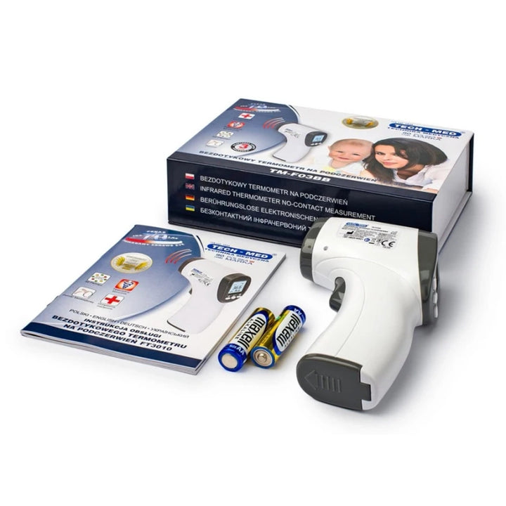 Tech-Med non-contact thermometer, LCD display, memory for 32 results, TM-F03BB