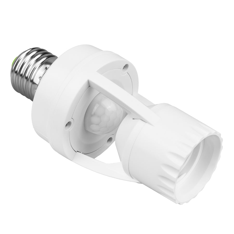 PIR Infrared Motion Sensor Detector Lamp Bulb Holder E27 LED Light Socket Switch MCE24