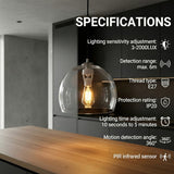 PIR Infrared Motion Sensor Detector Lamp Bulb Holder E27 LED Light Socket Switch MCE24