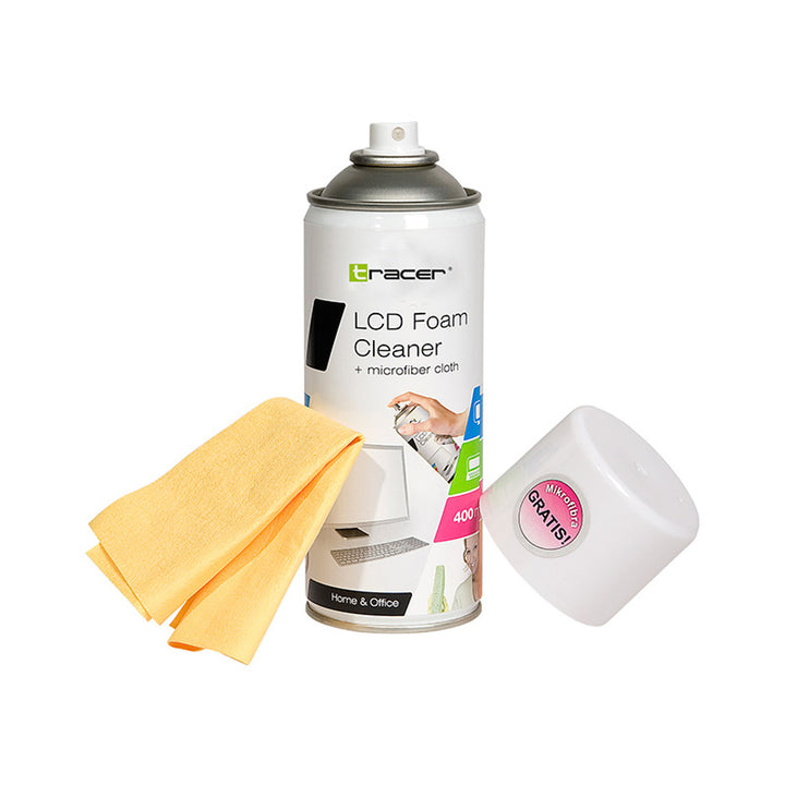 Tracer cleaning foam, for TFT LCD screens, 400ml, microfiber cloth