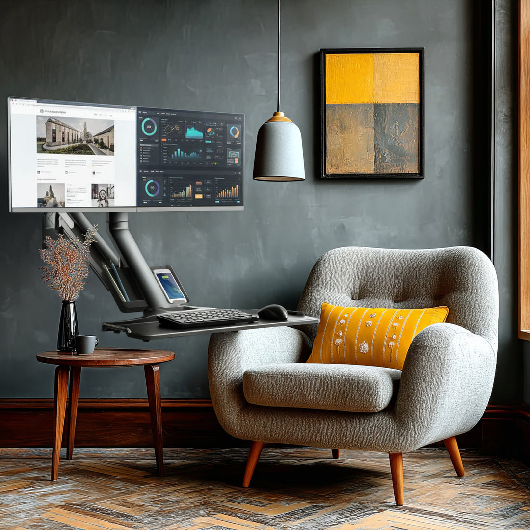 Maclean MC-633 Monatóir Balla Lúibín Sliabh Méarchláir Seilf Suí Seastán Oibre VESA 17" - 32"