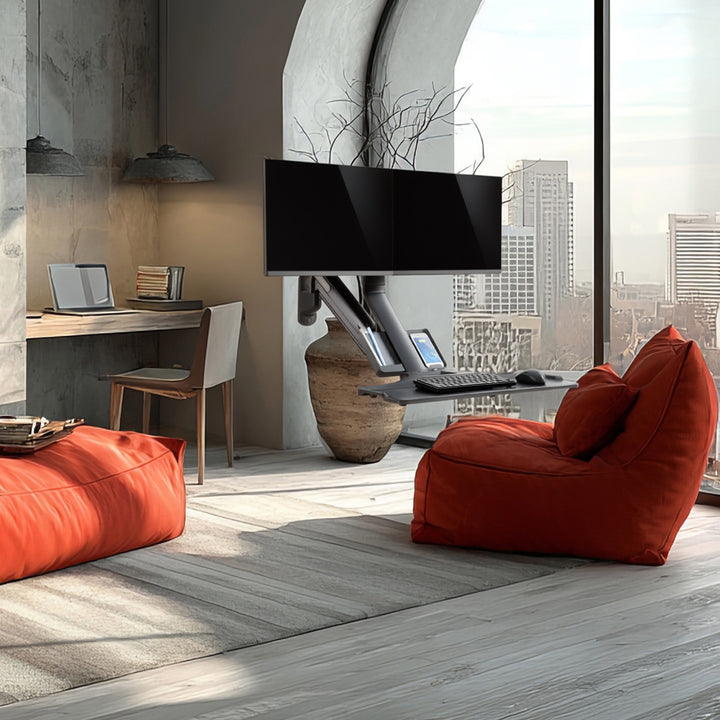 Maclean MC-633 Monatóir Balla Lúibín Sliabh Méarchláir Seilf Suí Seastán Oibre VESA 17" - 32"