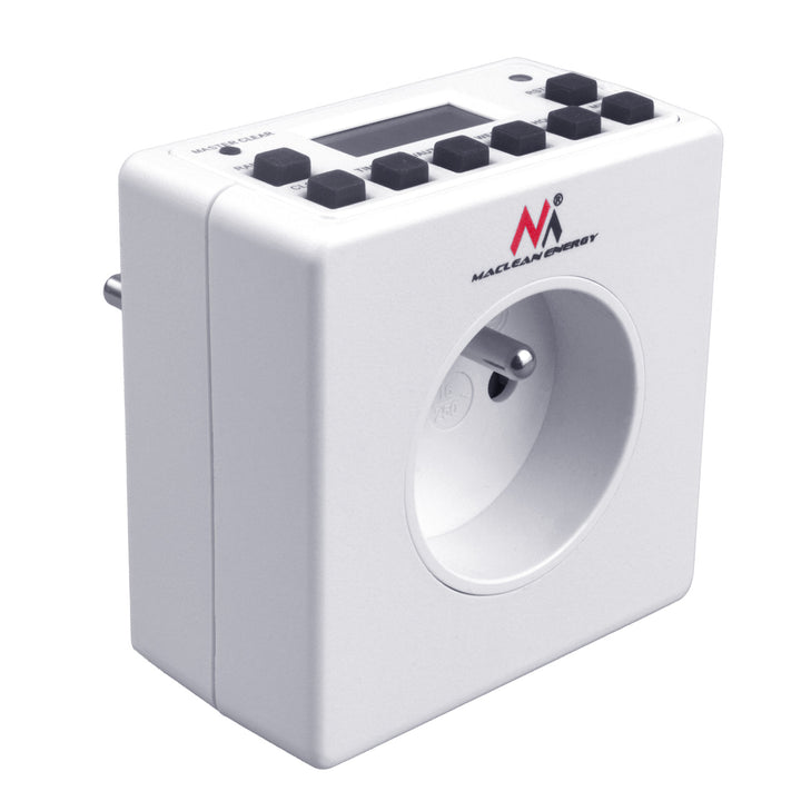 Digital timer, random function, timer, 10 programs, max 156 programs, type E, 3600W, Maclean MCE30