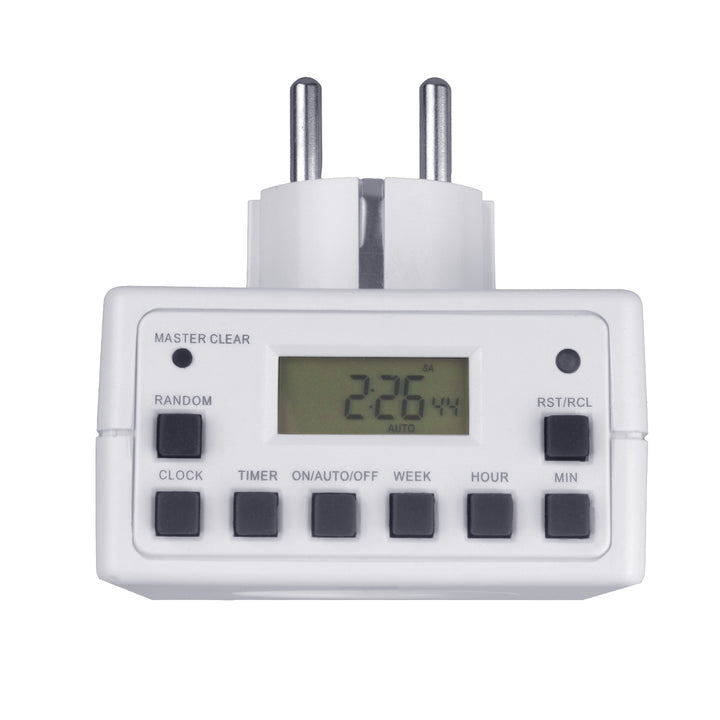 Digital timer, random function, timer, 10 programs, max 156 programs, type E, 3600W, Maclean MCE30