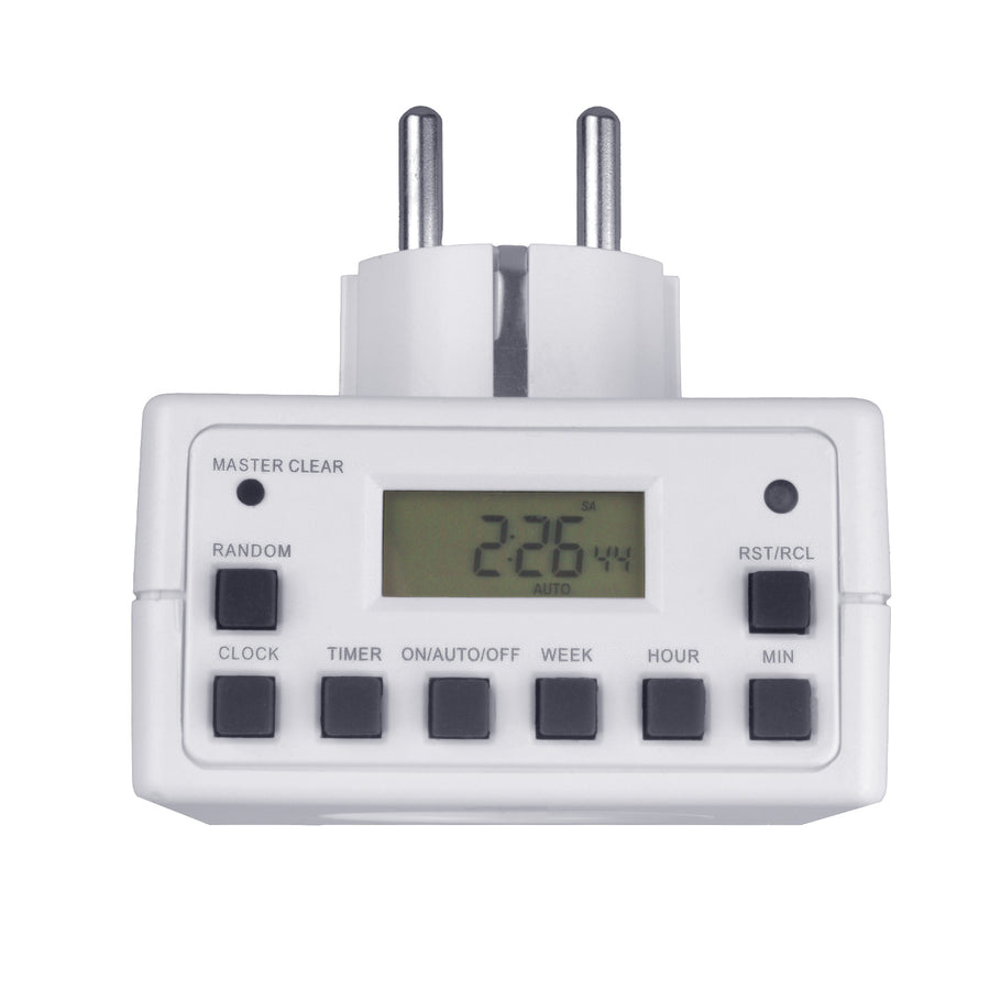 Digital timer, random function, timer, 10 programs, max 156 programs, type E, 3600W, Maclean MCE30