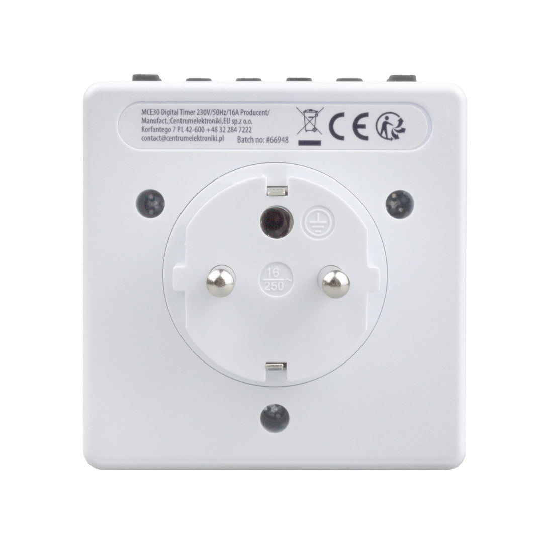 Digital timer, random function, timer, 10 programs, max 156 programs, type E, 3600W, Maclean MCE30