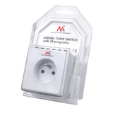 Digital timer, random function, timer, 10 programs, max 156 programs, type E, 3600W, Maclean MCE30