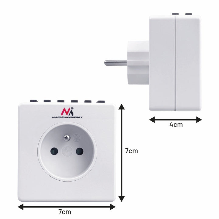 Digital timer, random function, timer, 10 programs, max 156 programs, type E, 3600W, Maclean MCE30
