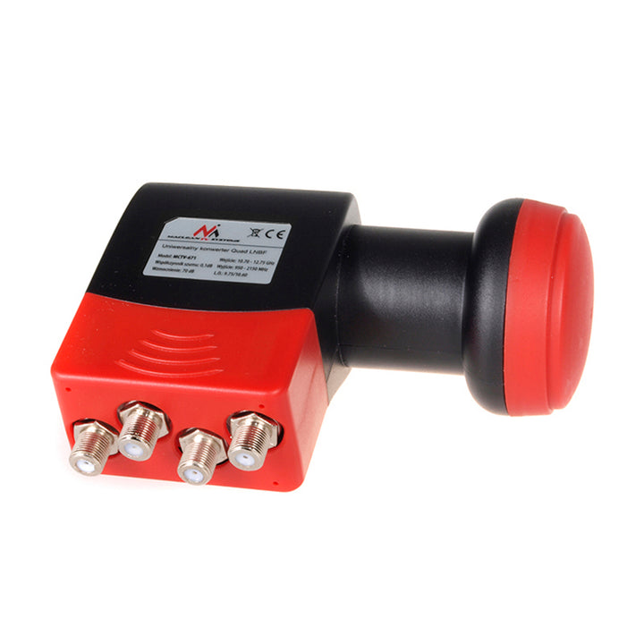 Maclean MCTV-671 Tiontaire Satailíte LNB SAT Quad Gnóthachan Ard Ard Aeróg HDTV 4 Bealach Uilíoch