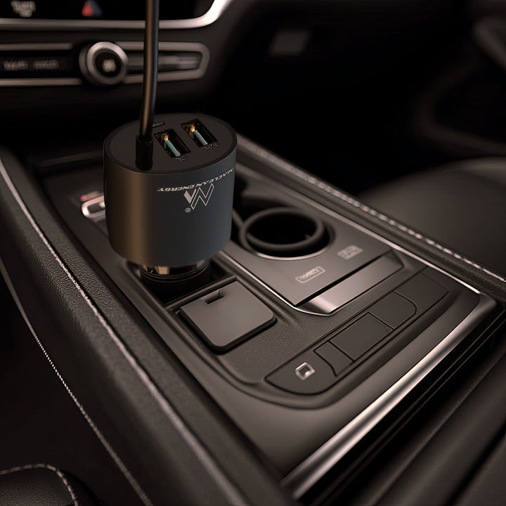 Maclean MCE76 Triple Car Charger Dual USB Lightning IOS GPS Android Quick Charge Cigarette Socket