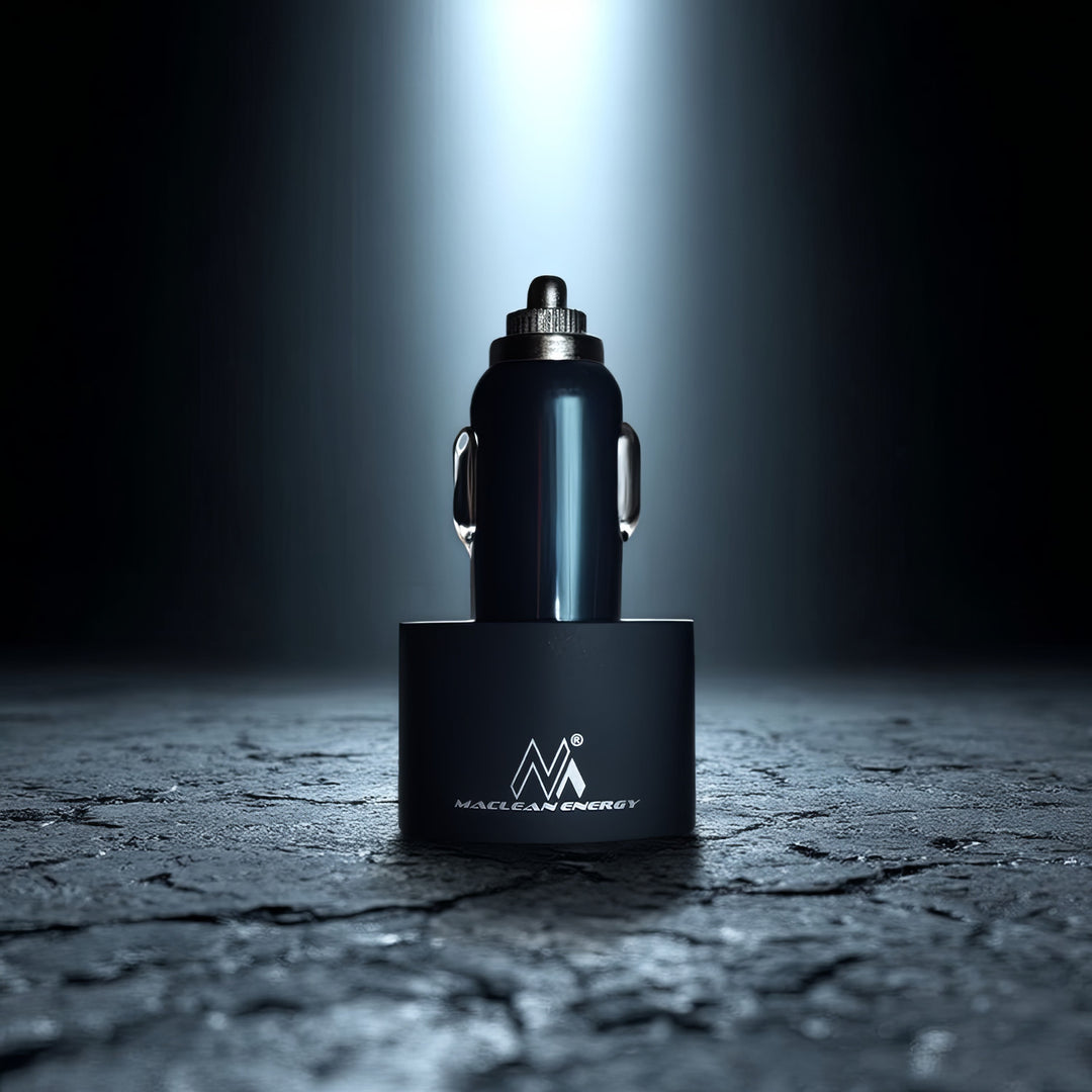 Maclean MCE76 Triple Car Charger Dual USB Lightning IOS GPS Android Quick Charge Cigarette Socket