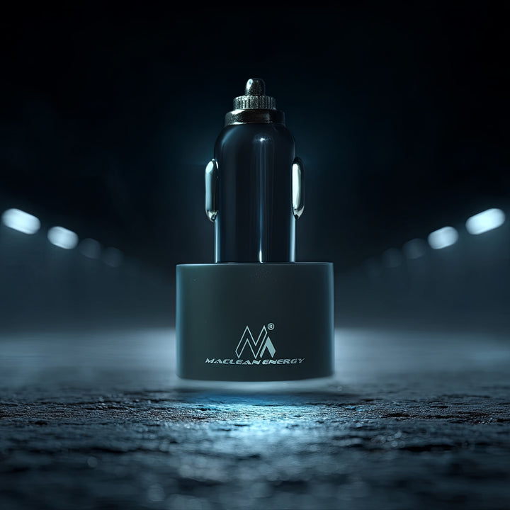 Maclean MCE76 Triple Car Charger Dual USB Lightning IOS GPS Android Quick Charge Cigarette Socket