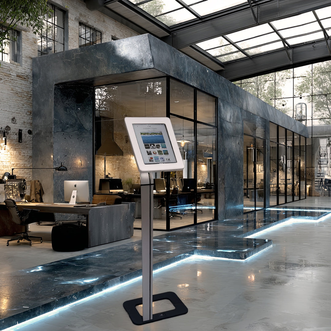 Maclean MC-645 Anti Theft Floor Tablet Stand Secure Lock Universal Display VESA iPad Samsung Galaxy