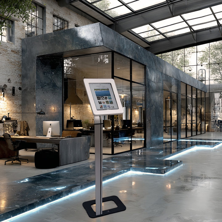 Maclean MC-645 Anti Theft Floor Tablet Stand Secure Lock Universal Display VESA iPad Samsung Galaxy