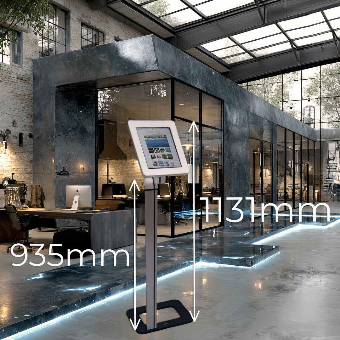 Maclean MC-645 Anti Theft Floor Tablet Stand Secure Lock Universal Display VESA iPad Samsung Galaxy