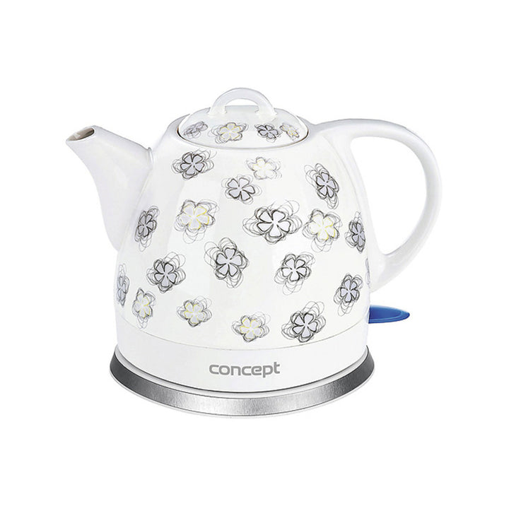 Concept RK0010NE Electric Ceramic Kettle Elegant Teapot Retro Water Level Indicator 1200W 1L