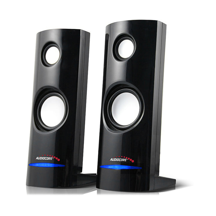 Audiocore AC870 Computer Stereo Speakers 8W PC Laptop USB Jack 3.5mm Connection Volume Control