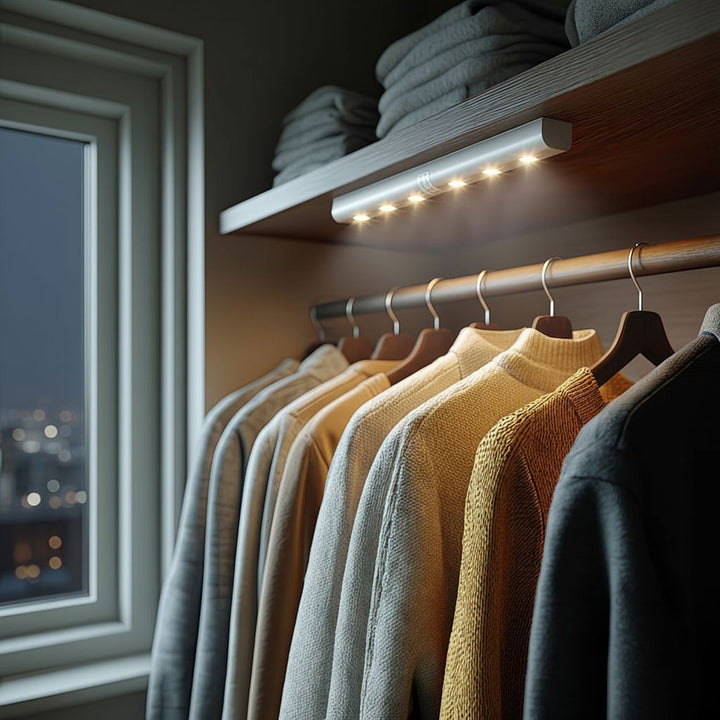 Maclean MCE123 LED Light Strip Stick PIR Under Cabinet Motion Sensor Kitchen Cabinet