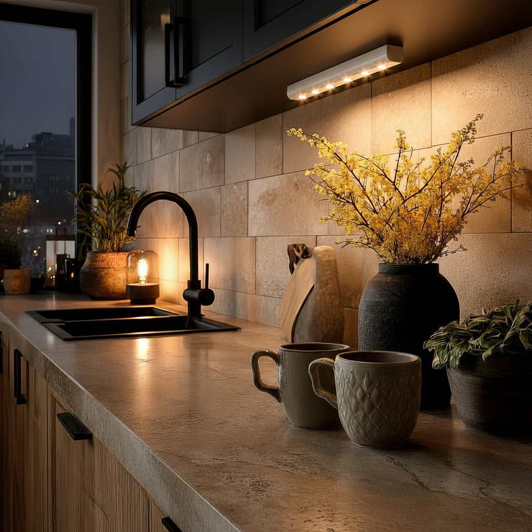 Maclean MCE123 LED Light Strip Stick PIR Under Cabinet Motion Sensor Kitchen Cabinet