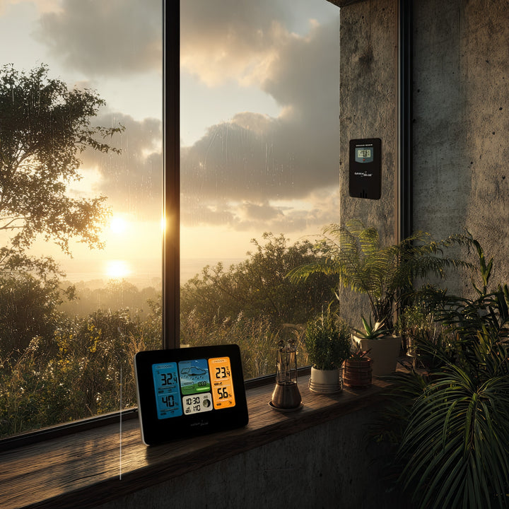 Wireless Weather Station WiFi Outdoor Temperature Sensor LCD Display IPX4