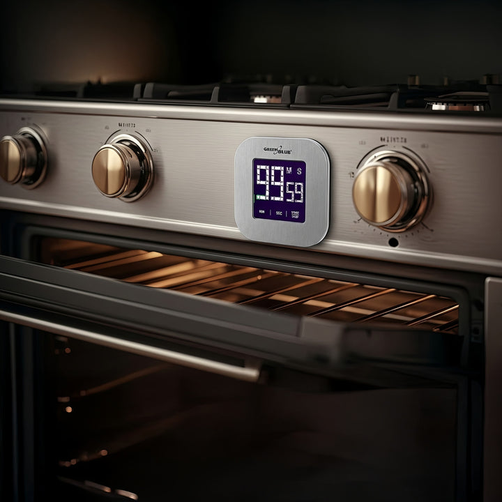 Greenblue GB524 Digital Magnetic Timer- Silver Countdown Stopwatch Magnet Back