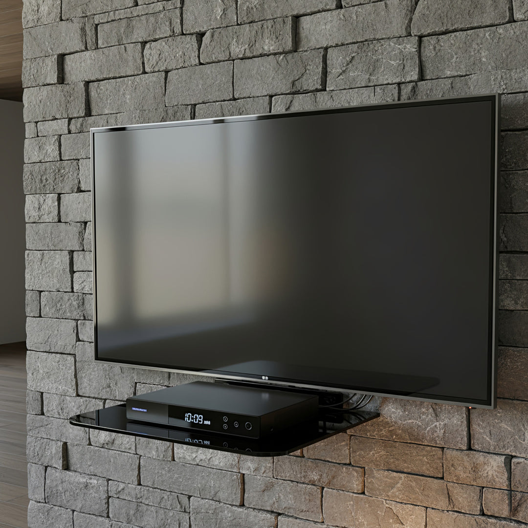 Maclean - MC-738 - A single shelf for DVD up to 10kg 350 x 250mm Black