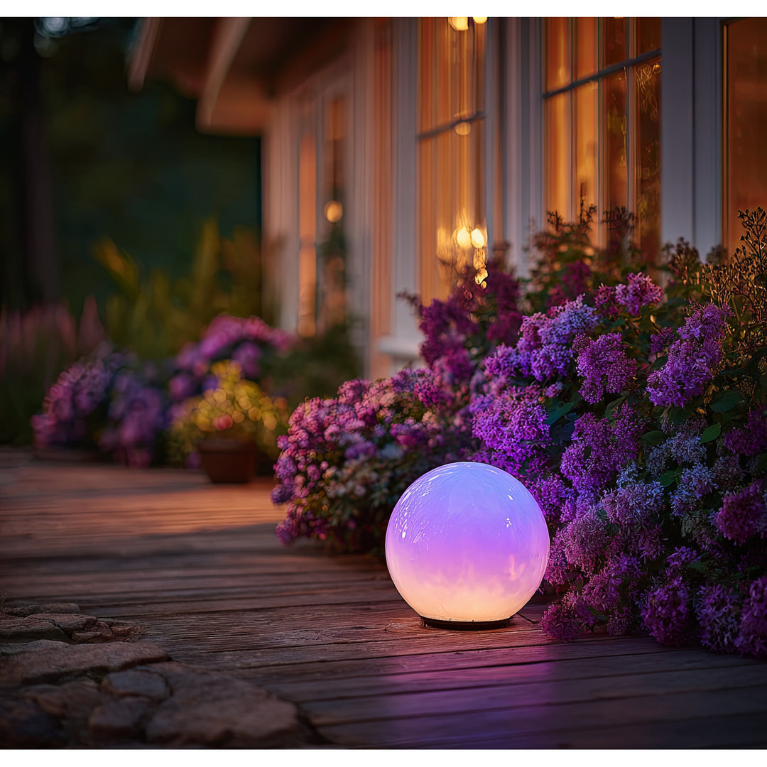 GreenBlue GB122 Garden Solar Lamp Ball LED Battery Light Patio Balcony S M L XL White / Multicolour
