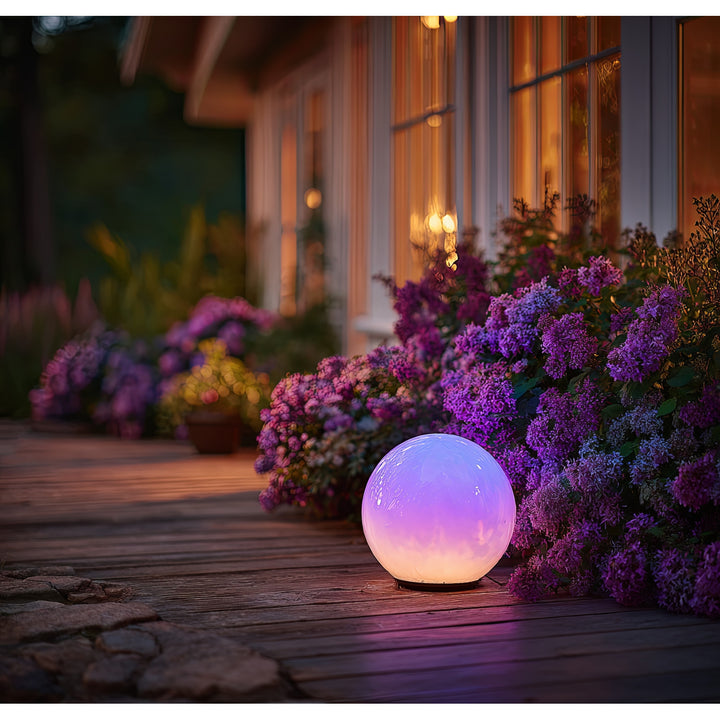 GreenBlue GB122 Garden Solar Lamp Ball LED Battery Light Patio Balcony S M L XL White / Multicolour