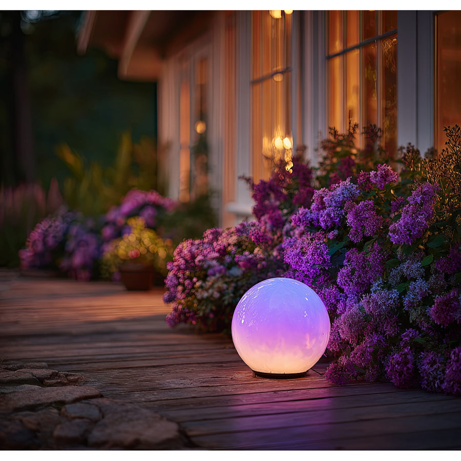 GreenBlue GB122 Garden Solar Lamp Ball LED Battery Light Patio Balcony S M L XL White / Multicolour
