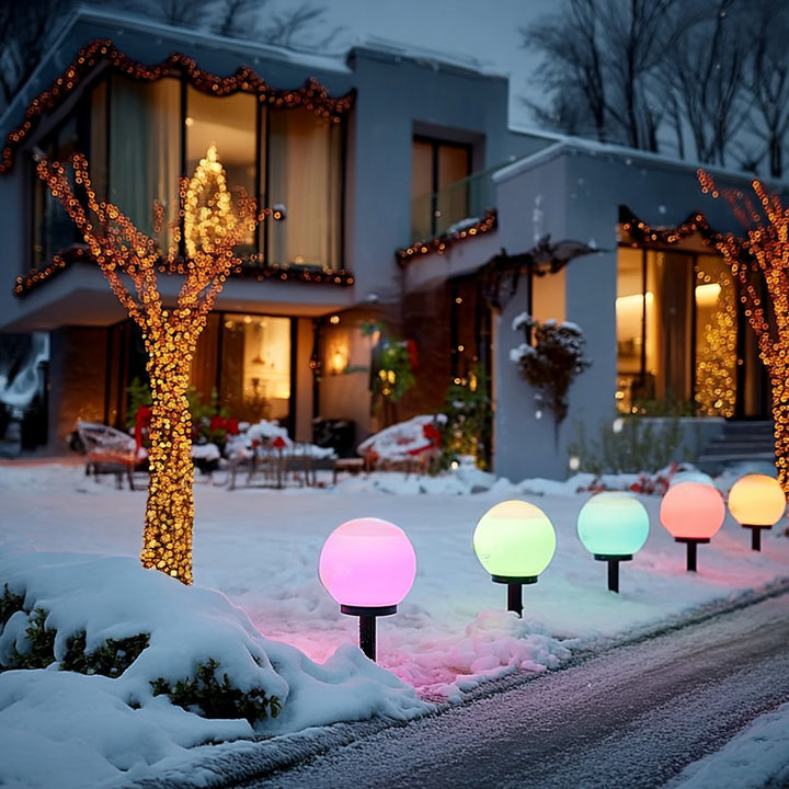 GreenBlue GB122 Garden Solar Lamp Ball LED Battery Light Patio Balcony S M L XL White / Multicolour