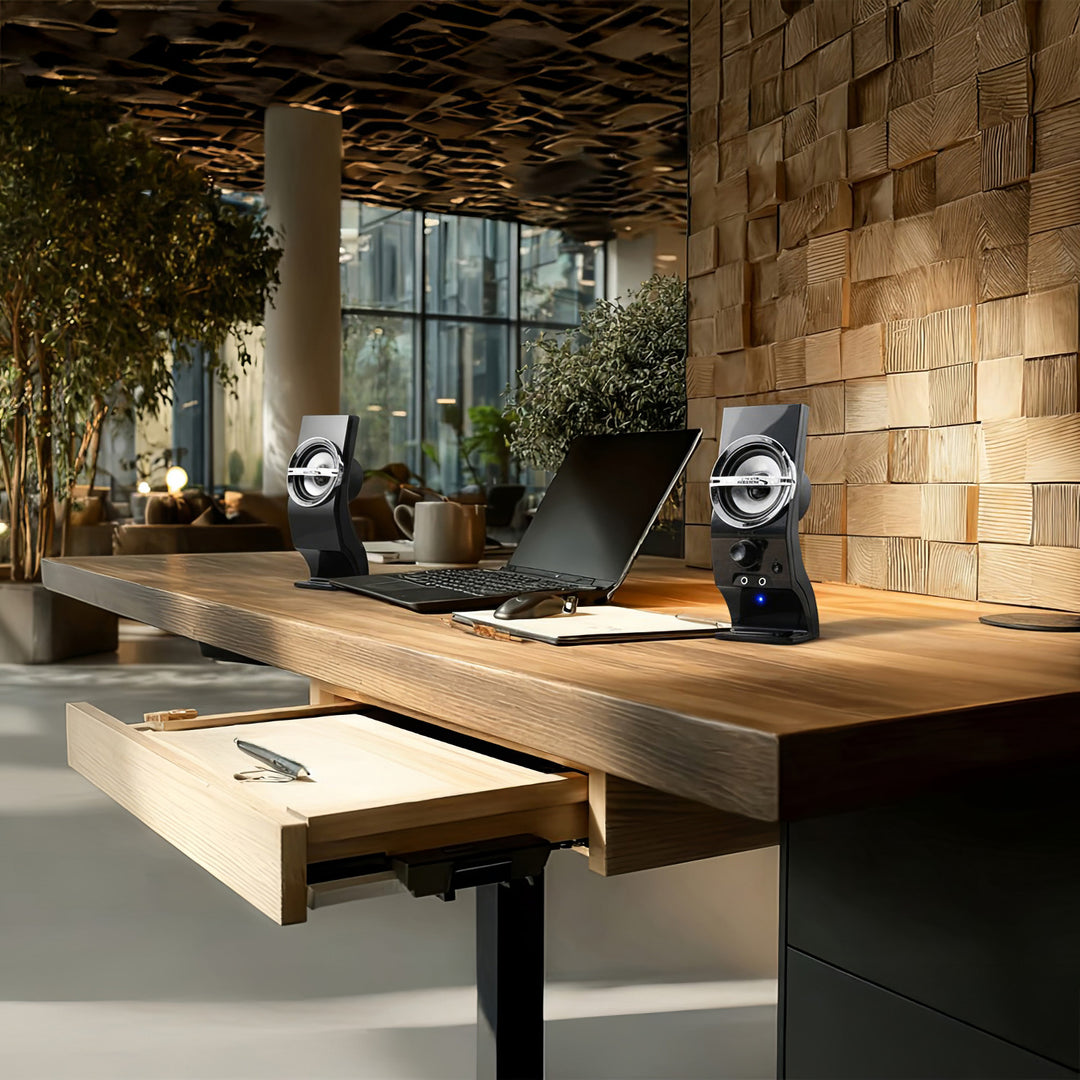 Cainteoirí Steirió Ríomhaire Audiocore AC805 do ríomhaire glúine, 2.0 Córas Steirió, USB Powered, 6W RMS Power