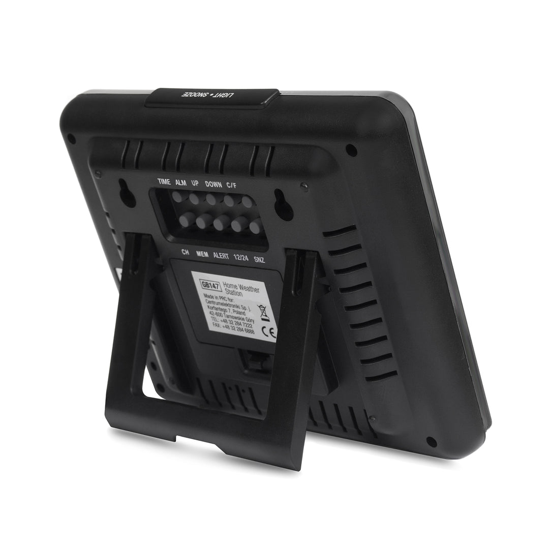 GreenBlue GB147W DCF Weather Station Outdoor Sensor Temperature Moon Humidity Alarm Clock Battery