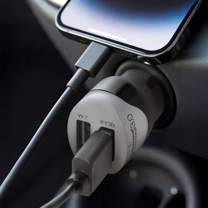 Maclean MCE157 Car Charger Dual USB Quick Charge QC 3.0 Universal Smart IC 1.5m 2.4A