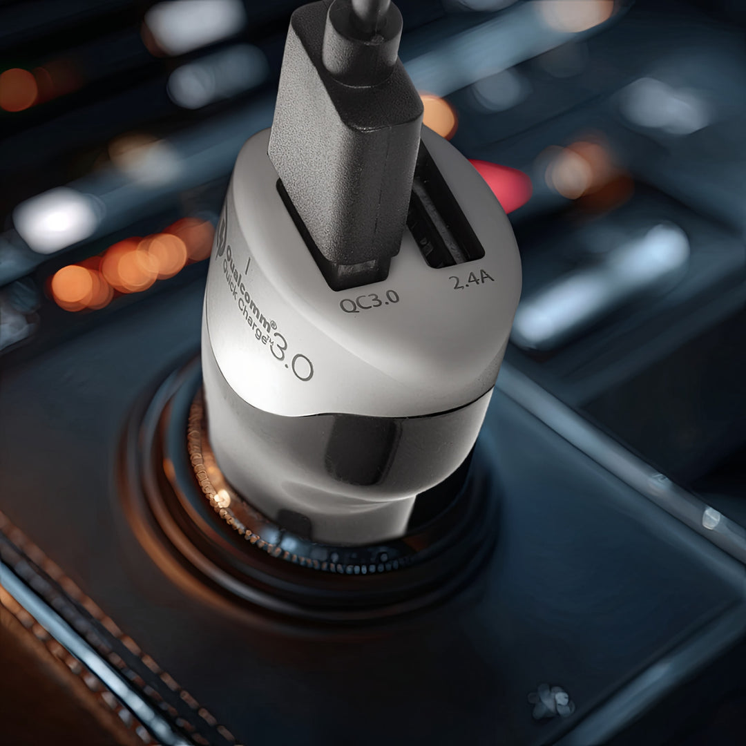 Maclean MCE157 Car Charger Dual USB Quick Charge QC 3.0 Universal Smart IC 1.5m 2.4A