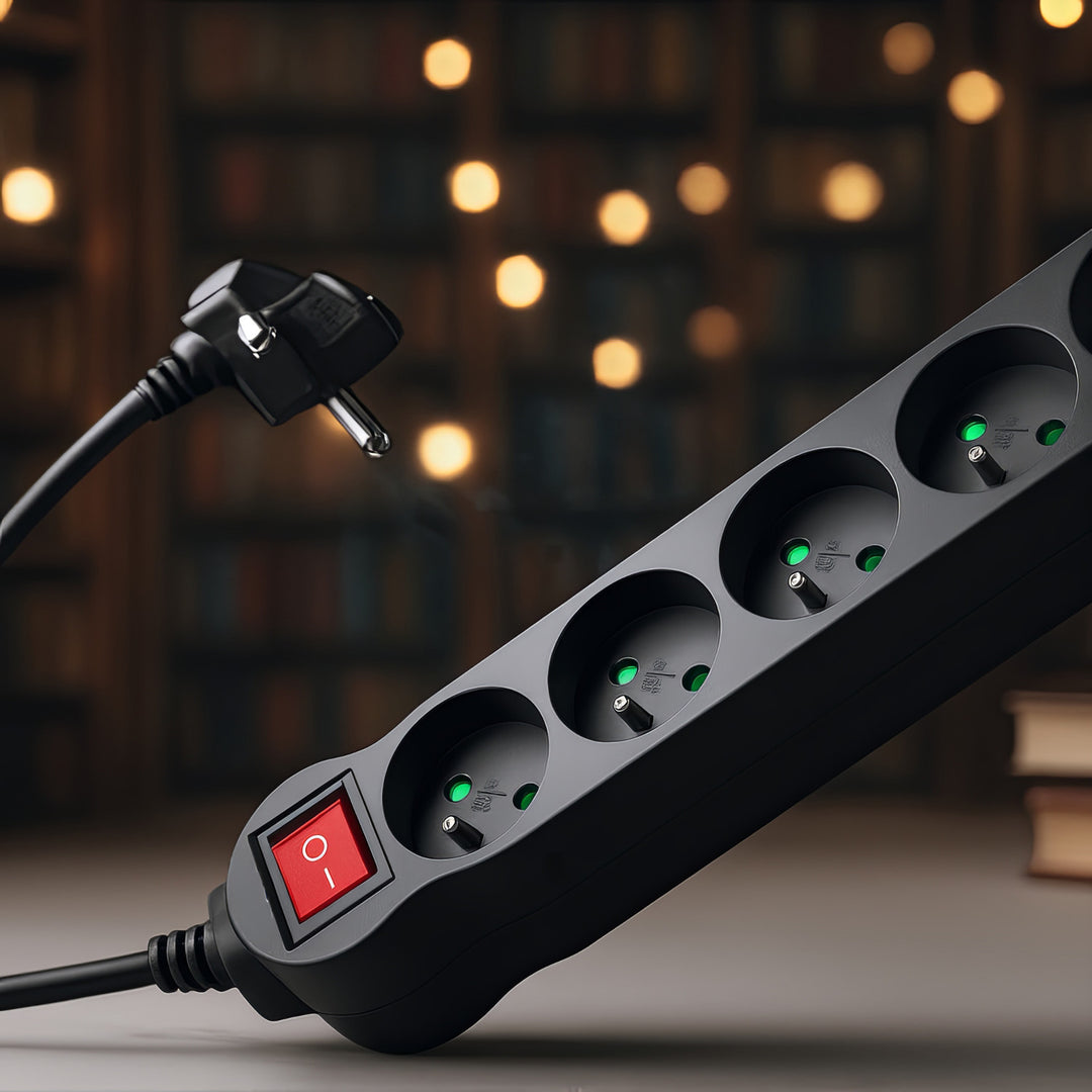 Maclean Energy MCE183 power strip 5 socket extension with switch