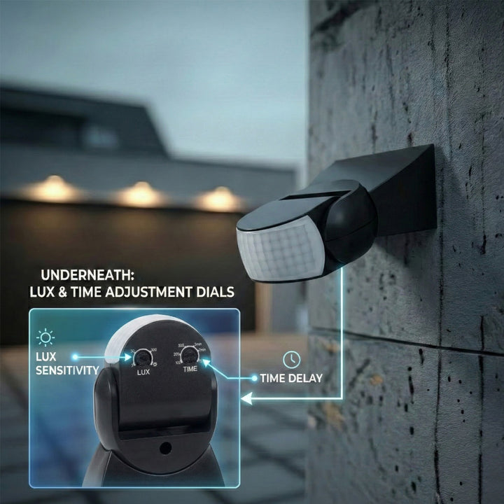 Maclean MCE201 Infrared Motion Detector Sensor PIR LED Lighting Automatic Day Night 12m