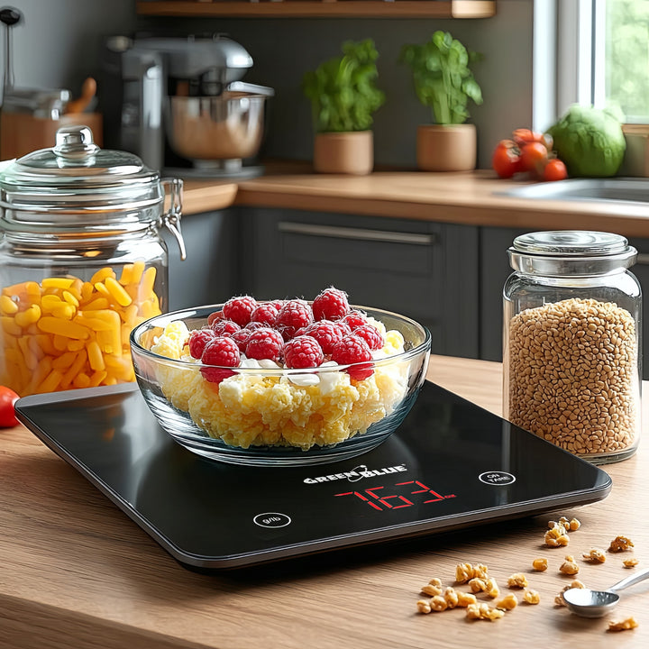 GreenBlue GB171 Digital Kitchen Scale Black  Meals Preparing