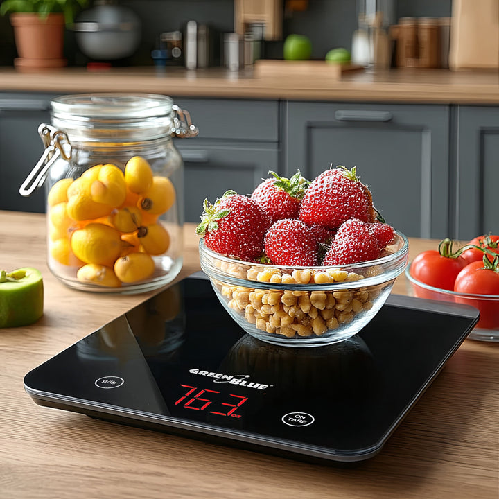 GreenBlue GB171 Digital Kitchen Scale Black  Meals Preparing