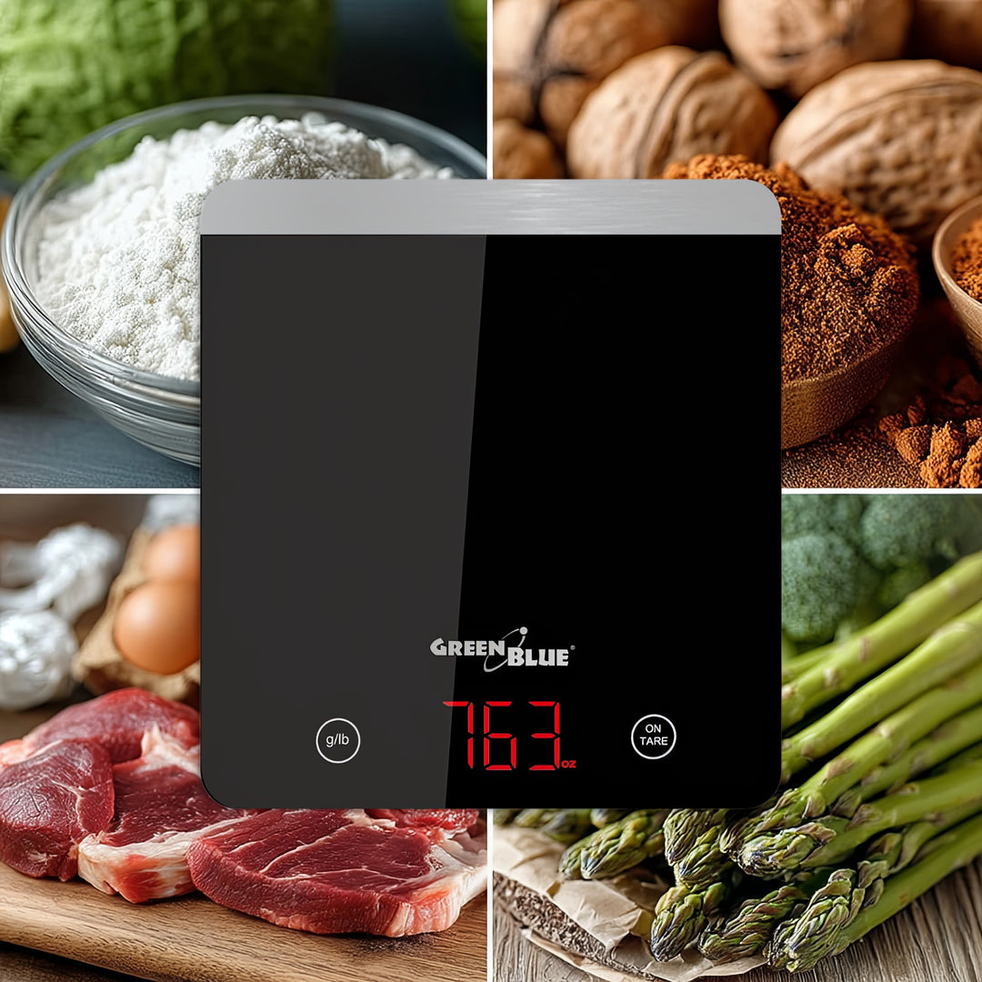 GreenBlue GB171 Digital Kitchen Scale Black  Meals Preparing