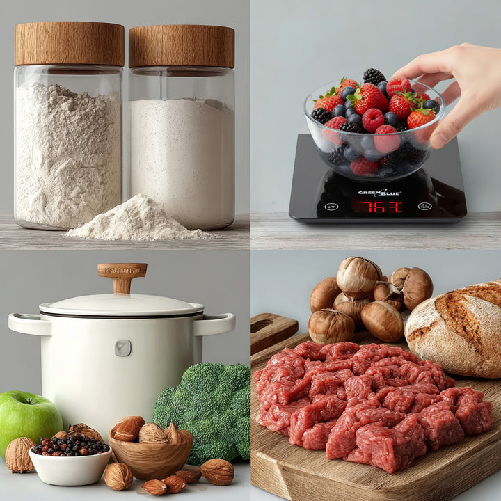 GreenBlue GB171 Digital Kitchen Scale Black  Meals Preparing