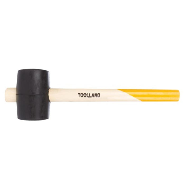 Toolland RH500 Rubber Hammer with Wooden Handle, 500g, for Tiles