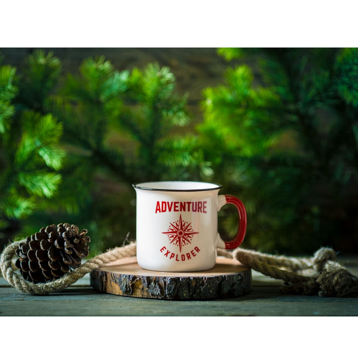 Black and red 510ml Ambition Adventure Explorer porcelain mug