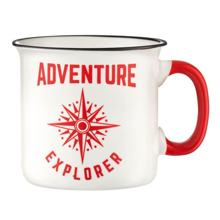 Black and red 510ml Ambition Adventure Explorer porcelain mug